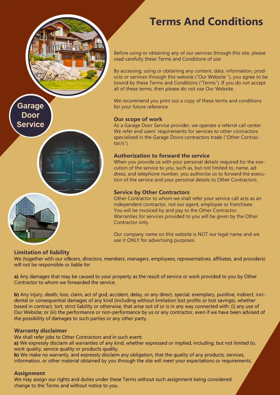 5 Star Garage Doors Glendora, NJ 856-440-3059 - terms6